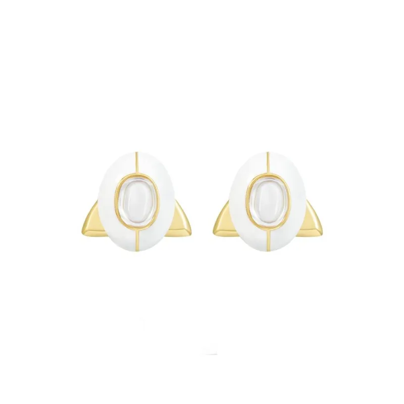 Social Talent 925 Silver Needles Stud Earrings Women's Box-5