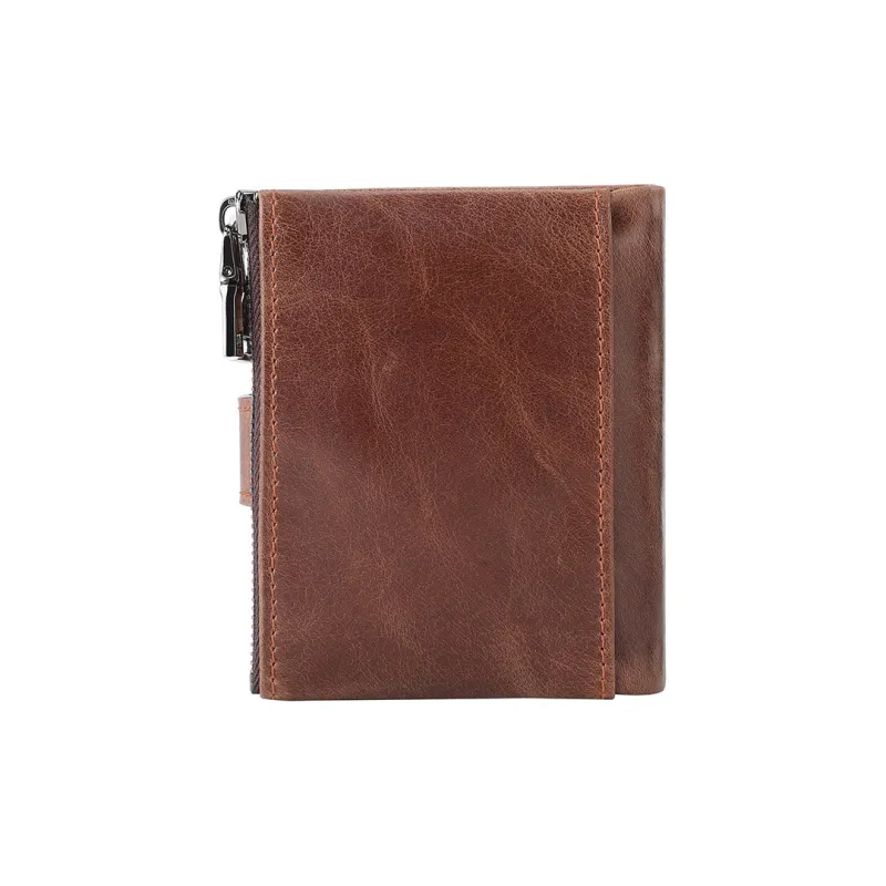 DOSRFINI Cow Leather Coin Purses Wallets Regular Men's Black/Blue/Coffee/Umber-1