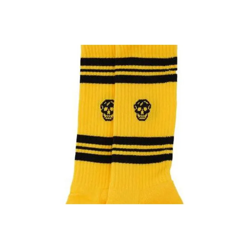 Alexander McQueen Mid Calf Socks Men's 1 Pack Yellow-2