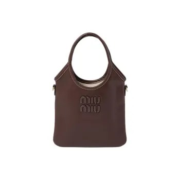 MIU MIU Ivy Leather Shoulder Bag, Crossbody Bag, Handbag Regular Women's Heather Wood