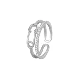 Full Rhinestone Pin Ring (Silver)