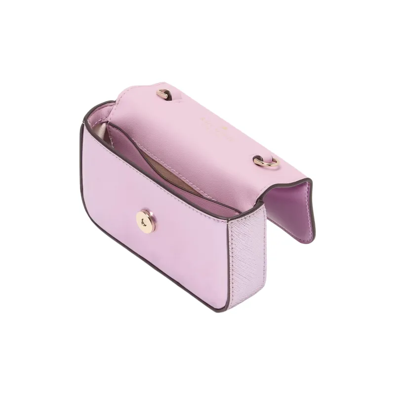 Kate Spade Patent Leather Card Holders Shoulder Bag Crossbody Bag Women's Quartz Pink Red-3