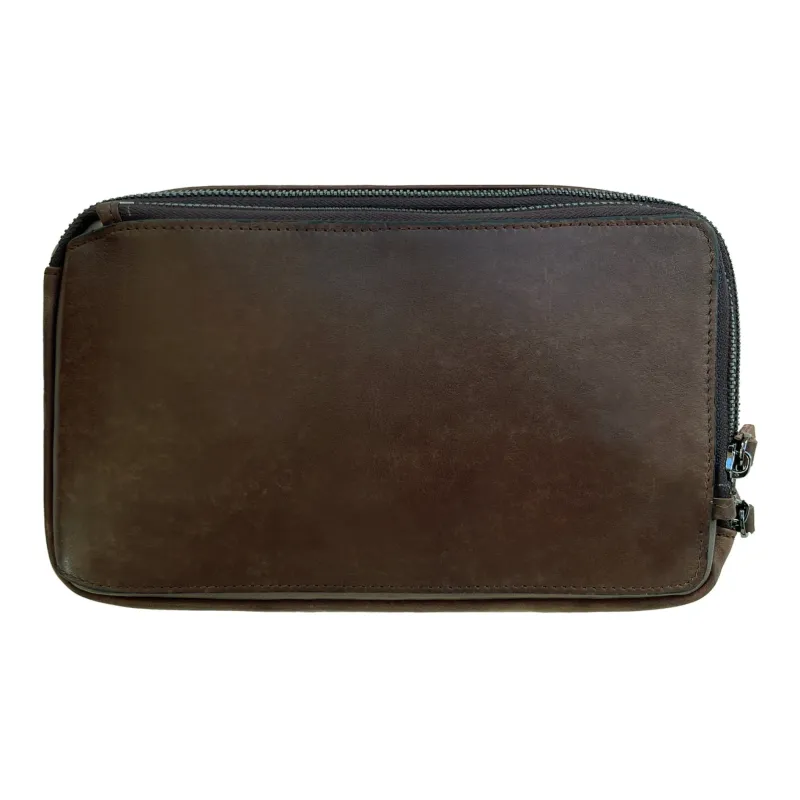 DOSRFINI Top Grain Cow Leather Sling Bag, Shoulder Bag, Crossbody Bag Regular Men's Black/Umber/Coffee/Olive-9
