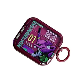 Kona Chun Compatibility With AirPods 3/2/Pro 2 TPU Anime Creative Warrior Evangelion 01 Fully Enclosed Headphone Cases