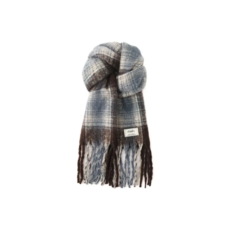 FREE RABBITⅡ Winter Thickened Warm Advanced Touch Fringe Shawl Scarf Unisex-6