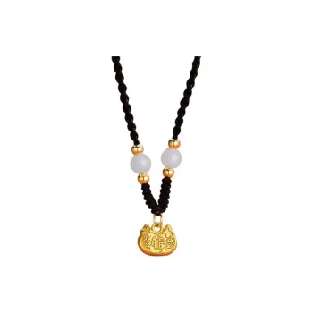 Baozhi White Jade Bodhi Necklaces Women's