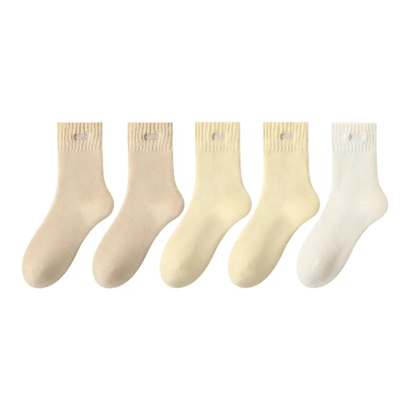 MIIOW Mid Calf Socks Women's Multi double Loading-14