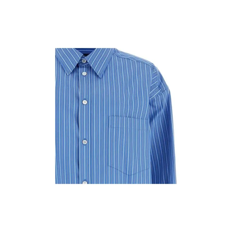 Balenciaga Striped Collared Long Sleeve Shirt-3