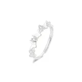 Sterling Silver Butterfly Dancing Women's Ring