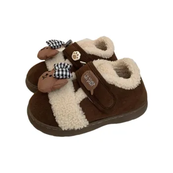 Thin Strips Cotton Slippers Women's, Dark Coffee