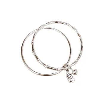 Brahmacharya S999 Fine Silver Sterling Silver Bracelets Women's