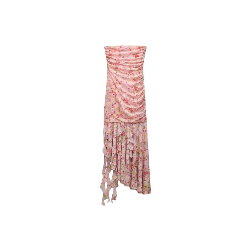 ZARA Sleeveless Dress Women's Pink-2