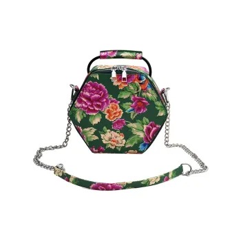 DALO PU Shoulder Bag Crossbody Bag Women's Print Green/Print Red/Red/Black