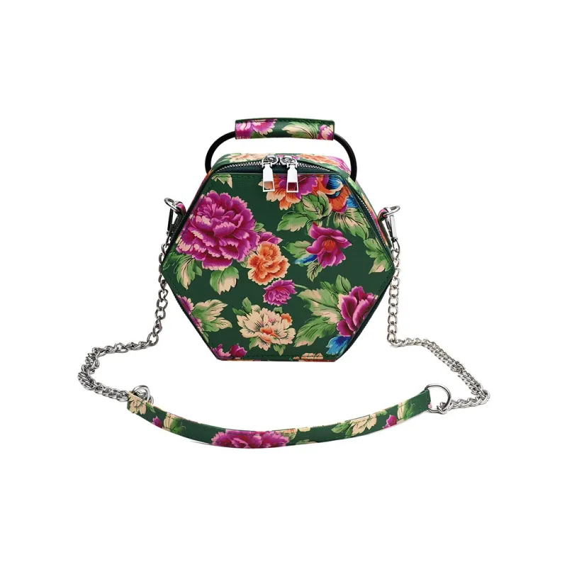 DALO PU Shoulder Bag Crossbody Bag Handbags Women's Print Green/Print Red/Red/Black-0