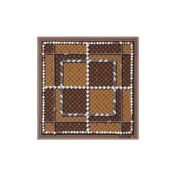 LOUIS VUITTON Dandy Monogram Silk Square