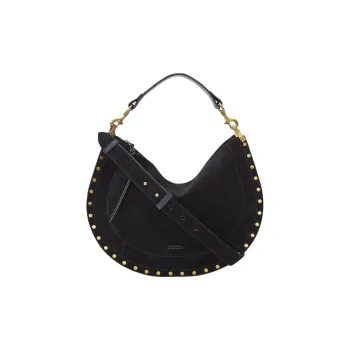 ISABEL MARANT Suede Calfskin Shoulder Bag, Crossbody Bag, Handbag Women's Black