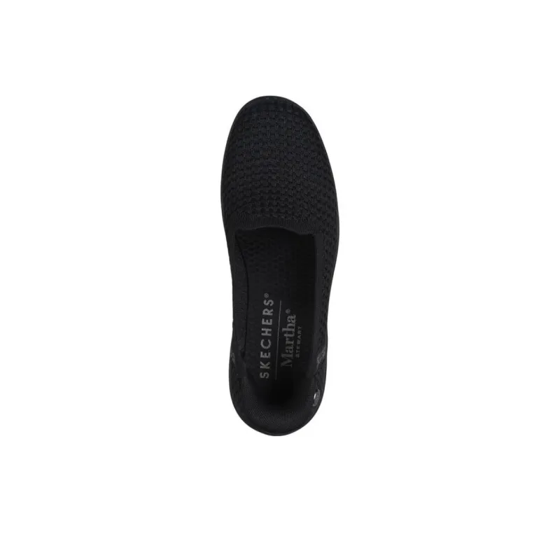 Martha Stewart x Skechers Pier Lite Anti-Slip Wear-Resistant Low-Top Casual Shoes Women's Black-3