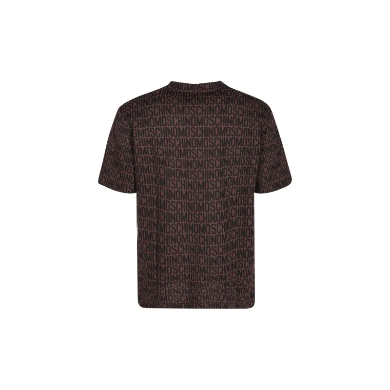 MOSCHINO Allover Logo Crewneck T Shirt-1