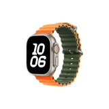 Orange & Military Green/Ocean Strap (Silicone)