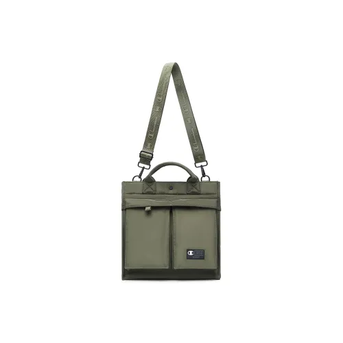 Champion Fabric Shoulder Bag Crossbody Bag Regular Unisex Smoke Gray/Olive Green