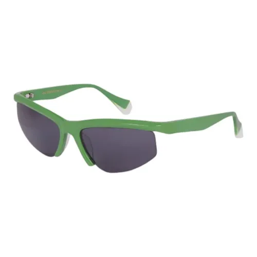 AMLUL Acetate Browline Sunglasses Women's Green