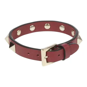 Valentino Leather Bracelets Women's Red