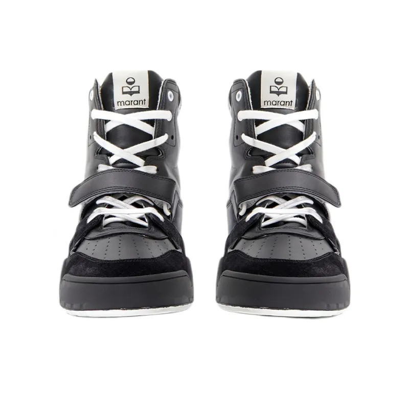 ISABEL MARANT Alseeh High-Top Stylish Skateboarding Shoes Men's Black-4