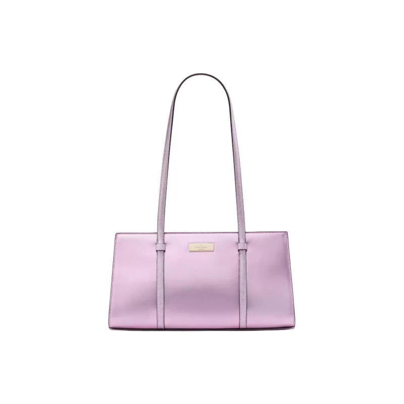 Kate Spade Patent Leather Shoulder Bag Medium Size Women's Quartz Pink-0