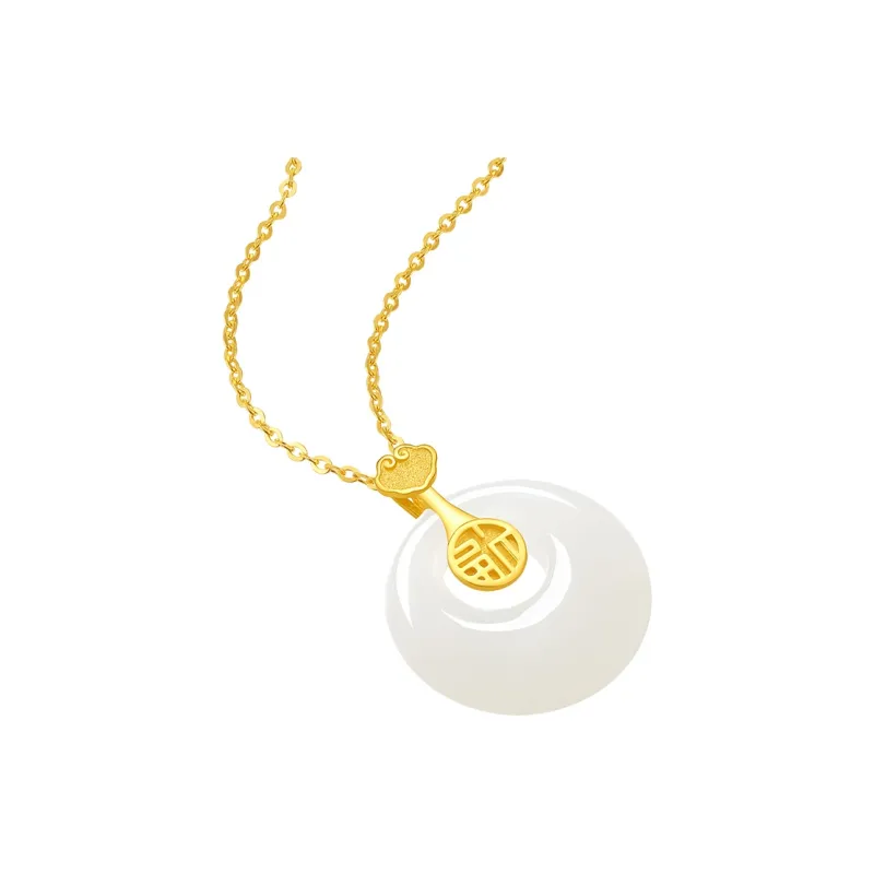 ZHOU LIU FU Pendants White Jade Unisex-2