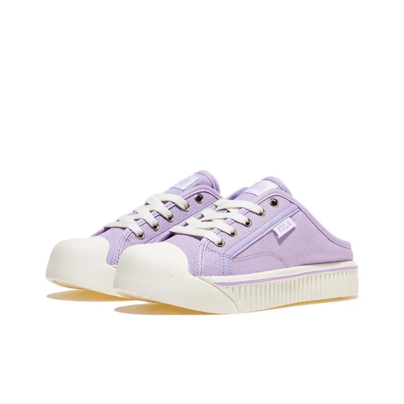FILA CENTER COURT G MULE Ver 2.0 Anti-Slip Wear-Resistant Low-Top Skateboard Shoes Unisex Light Purple-1