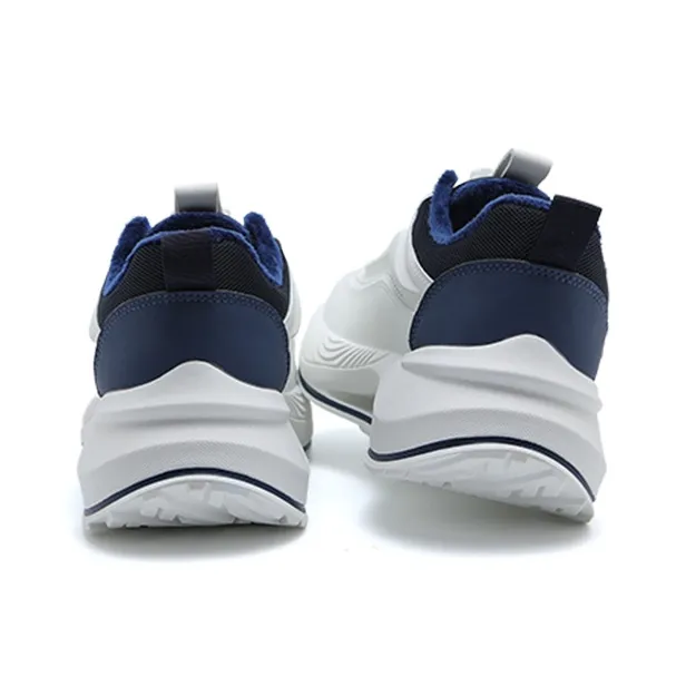 Warrior Slip Resistant, Abrasion Resistant, Thermal Low Top Casual Running Shoes Men's Beige Dark Blue-4