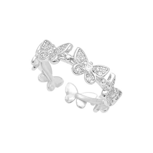 KING OF BLING 925 Sterling Silver With Zircon Rings Women's Year Of The Snake Good Luck