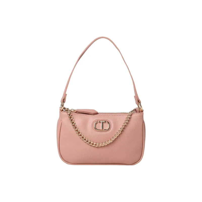TWINSET MILANO Leather Handbag Shoulder Bag Women's Flesh Pink-0