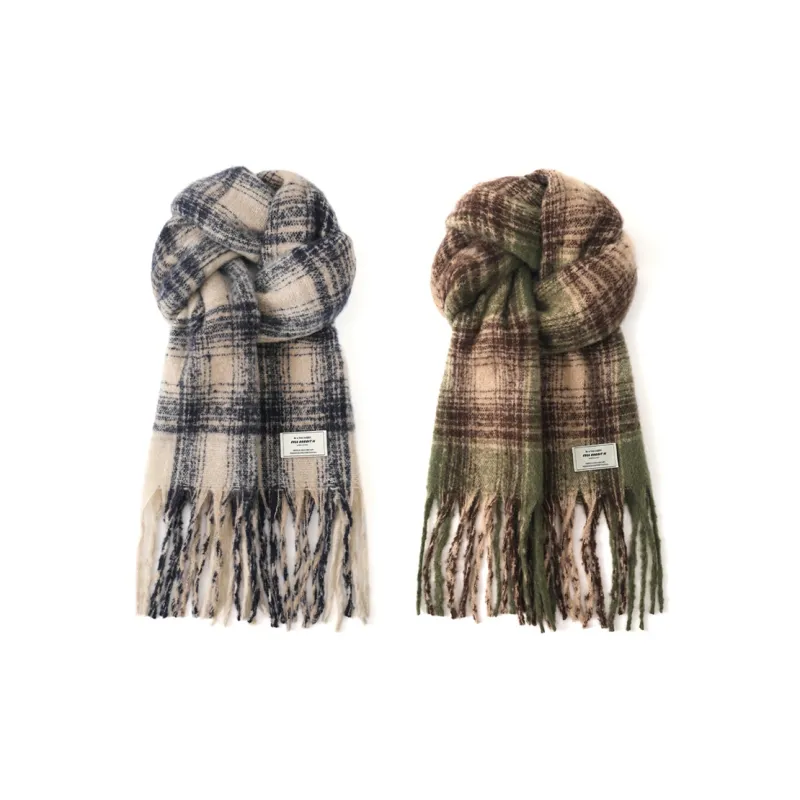 FREE RABBITⅡ Winter Thickened Warm Advanced Touch Fringe Shawl Scarf Unisex-16