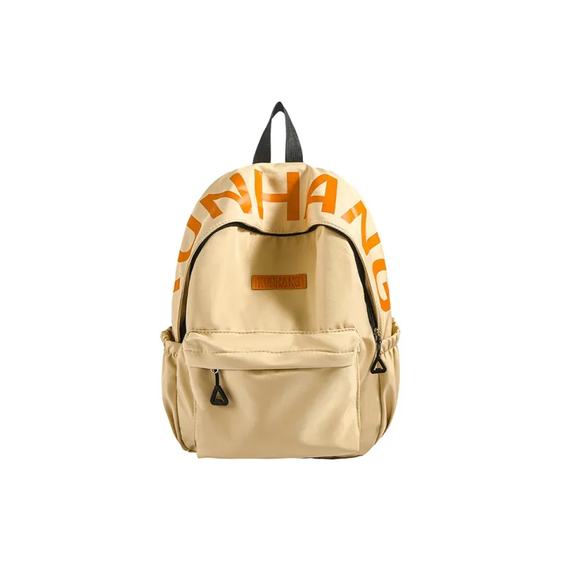 LUVISTRUE Nylon Fabric Backpack Unisex White/Black/Purple/Khaki/Pink-20