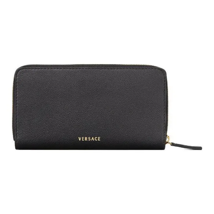 FANSIZHE La Medusa Leather Clutch Wallet Women's Black-1