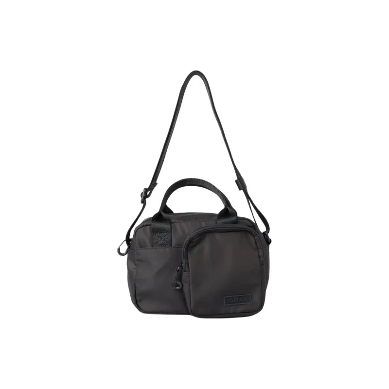 GANNI Recycled Polyester Shoulder Bag Crossbody Bag Handbag Women's Black-0