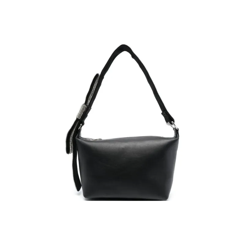 KARA Embellished Bow Zipped Shoulder Bag-0