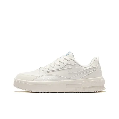 Erke Crane Wings Anti-Slip Wear-Resistant Low-Top Skateboard Shoes Women's Microcrystal White Powder Blue