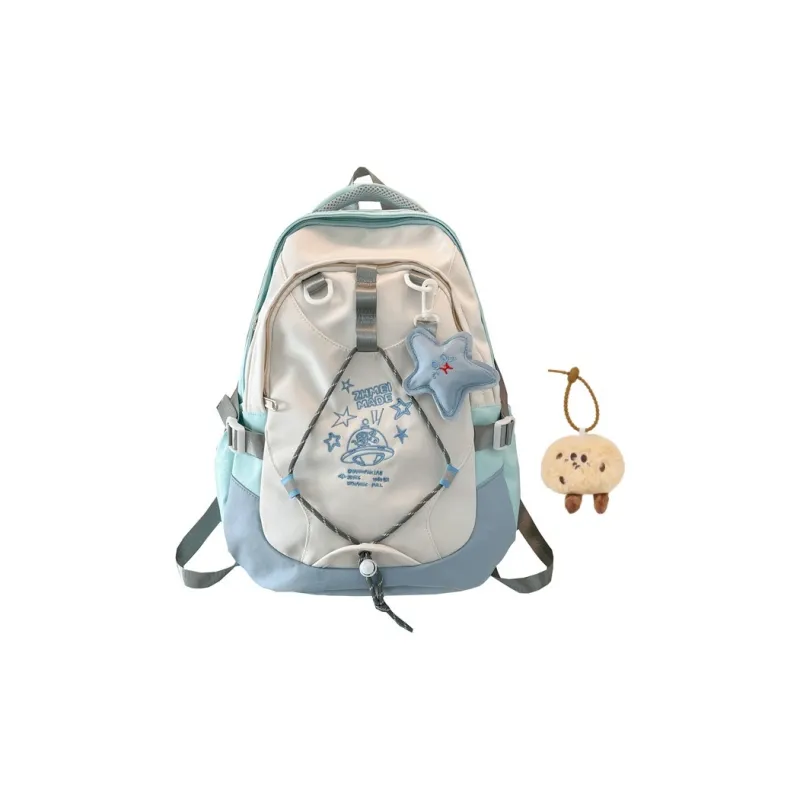 KAMLUI Nylon Fabric Backpack Unisex Multicolor-17