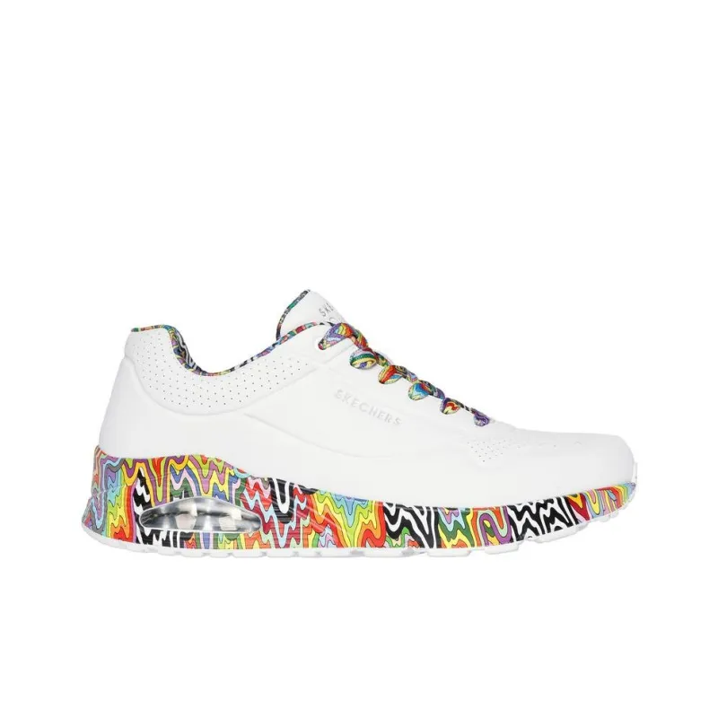Jen Stark x Skechers Street Anti-Slip Wear-Resistant Low-Top Casual Shoes Men's White-1