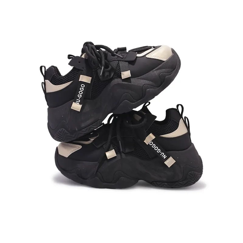 SNXR Anti-Slip Wear-Resistant Waterproof And Breathable Low-Top Chunky Sneakers Women's Beige-103