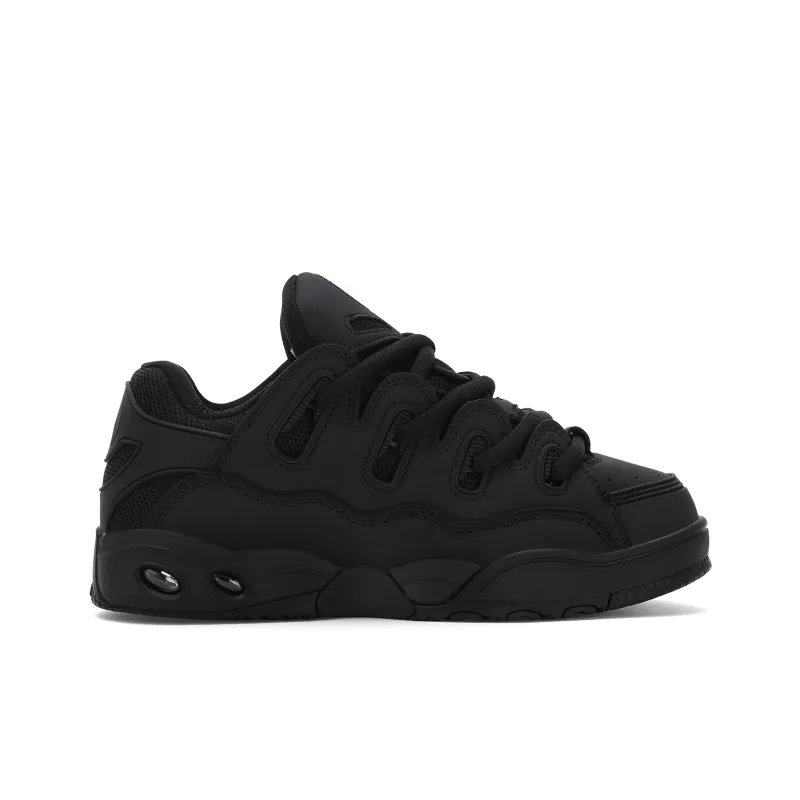 OSIRIS Cushioning Coverage Height Increasing Wear Resistant Slip Resistant Low Top Skateboard Shoes Unisex Black-1