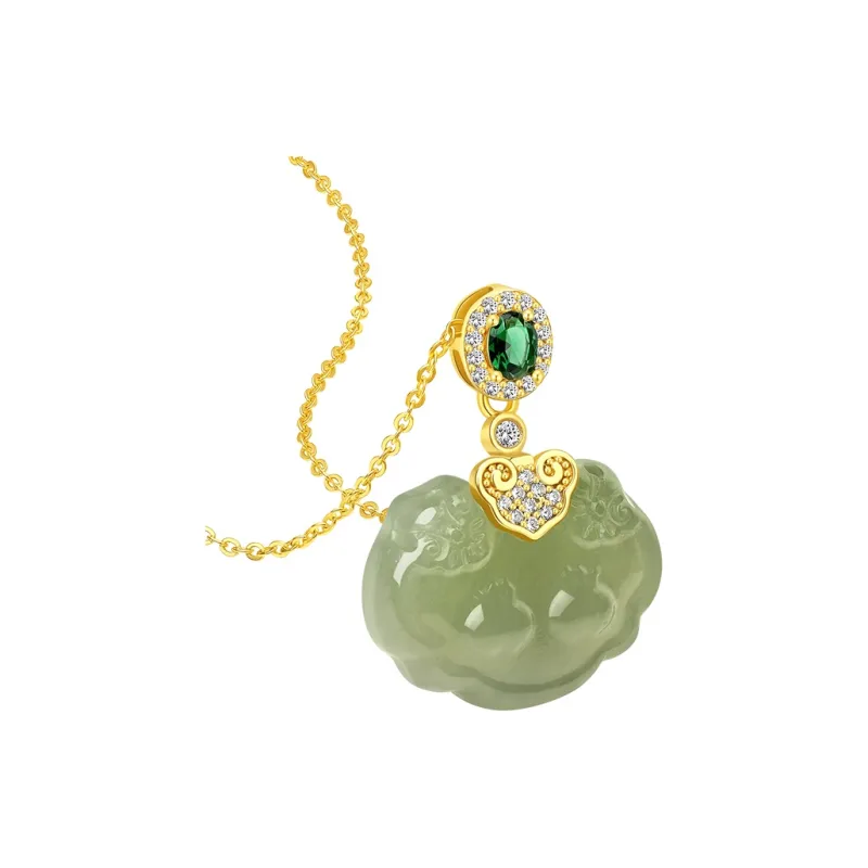 CHOW TAI SENG Necklaces Green Jade Women's-2