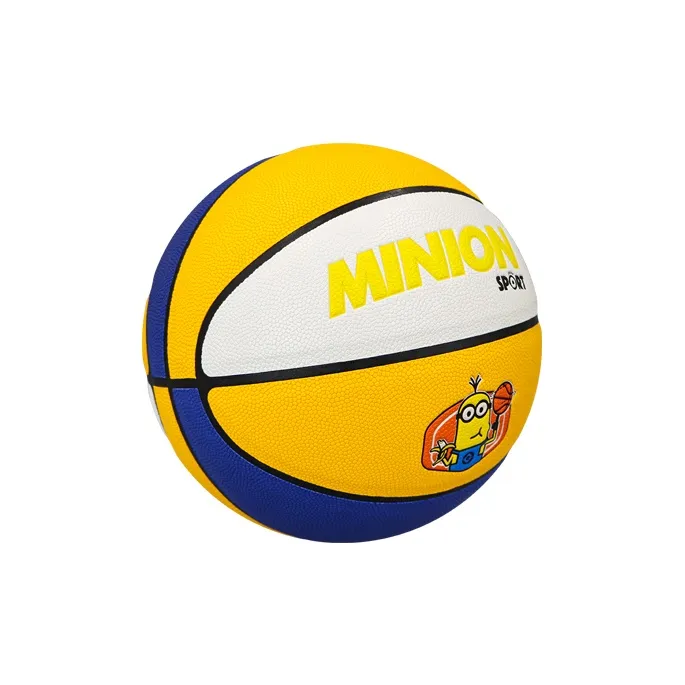 SIPAKESPORT x MINIONS PU Basketball Blue Yellow White Size 7 Ball Match-4