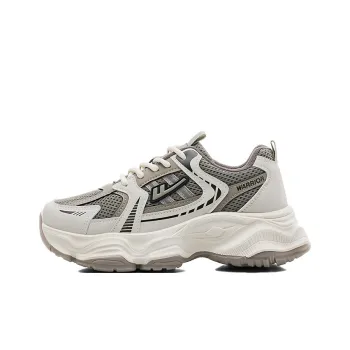 Warrior Slip Resistant, Abrasion Resistant, Breathable Low Top Chunky Sneakers Women's Beige Army Green