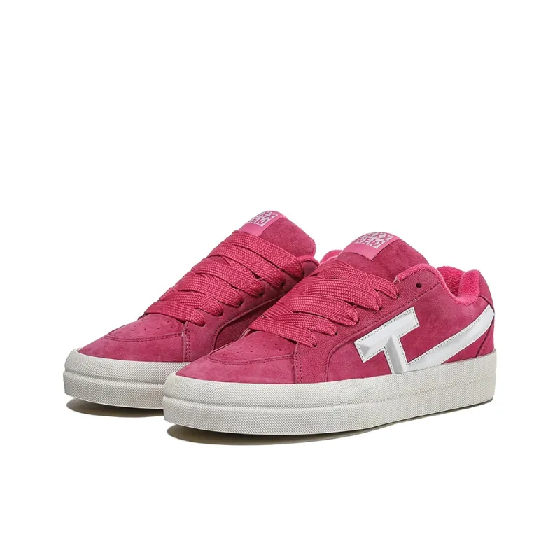 IEXX Anti Slip And Wear Resistant Balance Low Top Skateboard Shoes Unisex Dragon Fruit Red-3