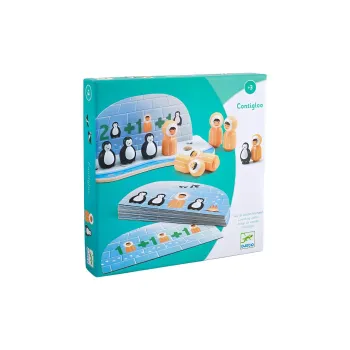 DJECO Antarctic Math Camp Tabletop Game Penguin Addition And Subtraction Board Games