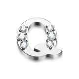 Zircon Stud Earrings with Letter Q (Single)