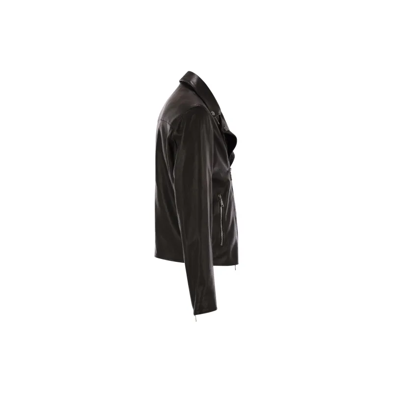 Tagliatore Leather Jacket Men's Dark Brown-2